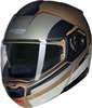 Nolan N90-3 Roboto 347,  flip up helmet,  color: Matt Dark Beige/Light Grey/Black,  size: S