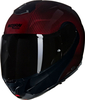 Nolan X-1005 Ultra Carbon Liquido 326,  flip up helmet,  color: Dark Red/Black,  size: L