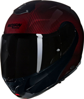 Nolan X-1005 Ultra Carbon Liquido 326,  flip up helmet,  color: Dark Red/Black,  size: M