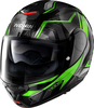 Nolan X-1005 Ultra Carbon Sandglas N-Com,  flip-up helmet,  color: Black/Green,  size: XL