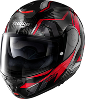 Nolan X-1005 Ultra Carbon Sandglas N-Com,  flip-up helmet,  color: Black/Red,  size: M