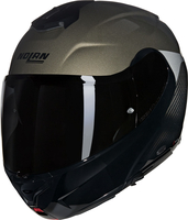 Nolan X-1005 Ultra Carbon Verniciature Speciale 342,  flip up hel,  color: Black/Dark Beige/Light Grey,  size: XL