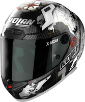 Nolan X-804 RS Ultra Carbon Checa,  integral helmet,  color: Black/White/Grey,  size: XXS