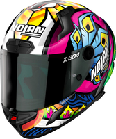 Nolan X-804 RS Ultra Carbon Davies,  integral helmet,  color: Blue/Green/Pink/Yellow/White,  size: M