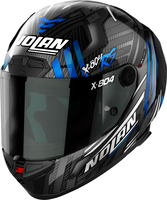 Nolan X-804 RS Ultra Carbon Spectre,  integral helmet,  color: Black/Silver/Blue,  size: L