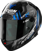 Nolan X-804 RS Ultra Carbon Spectre,  integral helmet,  color: Black/Silver/Blue,  size: M