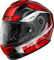 Nolan X-903 Ultra Carbon Starlight N-Com,  integral helmet,  color: Black/White/Red,  size: L
