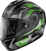 Nolan X-903 Ultra Carbon Ultra Highspeed N-Com,  integral helmet,  color: Black/Dark Grey/Green,  size: M