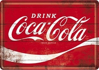 Nostalgic Art Coca-Cola - Logo Red Wave,  metal postcard