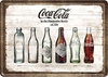 Nostalgic Art Coca-Cola Bottle Timeline,  metal postcard