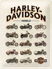Nostalgic Art Harley-Davidson - Model Chart,  tin sign