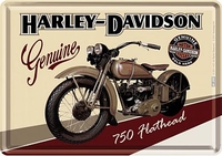 Nostalgic Art Harley-Davidson Flathead,  metal postcard