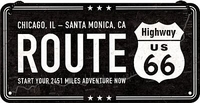 Nostalgic Art Highway 66 Black,  decorative sign