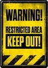 Nostalgic Art Restricted Area - Keep Out!,  metal postcard