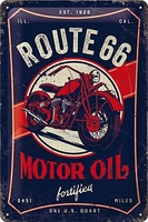 Nostalgic Art Route 66 Motor Oil,  tin sign