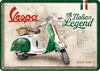 Nostalgic Art Vespa - Italian Legend,  metal postcard