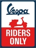Nostalgic Art Vespa - Riders Only,  magnet