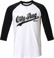 Oily Rag Clothing Moto Baseball Raglan,  3/4 Sleeve