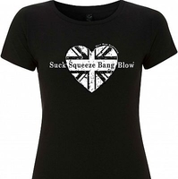 Oily Rag Clothing Suck Squeeze Bang Blow Heart,  t-shirt women