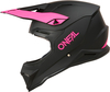 ONeal 1SRS Solid,  motocross helmet,  color: Matt Black/Pink,  size: XXL