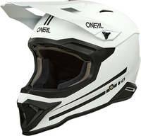 ONeal 1SRS Solid S25,  motocross helmet,  color: Matt White/Black,  size: L