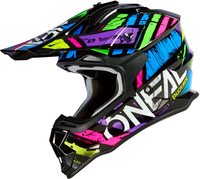 ONeal 2SRS Glitch S23,  cross helmet,  color: Black/Blue/Green/Purple/Pink,  size: L