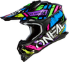ONeal 2SRS Glitch S23,  motocross helmet,  color: Black/Blue/Green/Purple/Pink,  size: XL