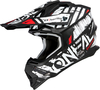 ONeal 2SRS Glitch S23,  motocross helmet,  color: Matt Black/White,  size: L