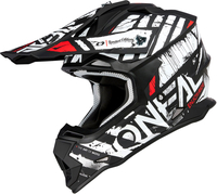 ONeal 2SRS Glitch S23,  motocross helmet,  color: Matt Black/White,  size: XXL