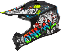 ONeal 2SRS Rancid,  motocross helmet,  color: Matt Black/White/Red/Blue,  size: M