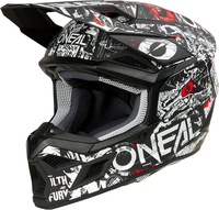 ONeal 3SRS Attack,  motocross helmet,  color: Matt Black/White/Red/Grey,  size: XS