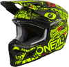 ONeal 3SRS Attack,  motocross helmet kids,  color: Matt Black/Neon-Yellow/Red,  size: L