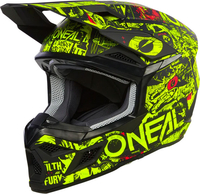 ONeal 3SRS Attack,  motocross helmet kids,  color: Matt Black/Neon-Yellow/Red,  size: L