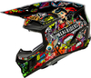 ONeal 3SRS Crank,  motocross helmet,  color: Matt Black/Red/Green/Yellow,  size: M
