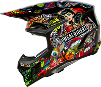ONeal 3SRS Crank,  motocross helmet,  color: Matt Black/Red/Green/Yellow,  size: XL