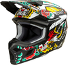 ONeal 3SRS Inked,  motocross helmet,  color: Matt Black/White/Red/Green Yellow,  size: L