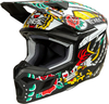 ONeal 3SRS Inked,  motocross helmet kids,  color: Matt Black/White/Red/Green/Yellow,  size: L