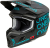 ONeal 3SRS Static,  motocross helmet,  color: Matt Black/Turquoise,  size: XS