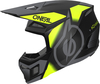 ONeal 3SRS Vision,  motocross helmet,  color: Matt Black/Neon-Yellow/Grey,  size: XL