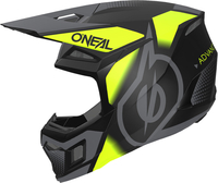 ONeal 3SRS Vision,  motocross helmet,  color: Matt Black/Neon-Yellow/Grey,  size: XXL