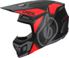 ONeal 3SRS Vision,  motocross helmet,  color: Matt Black/Red/Grey,  size: XS