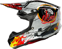 ONeal 5SRS HR,  motocross helmet,  color: Light Grey/Black/Red/Yellow,  size: M