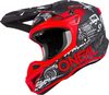 ONeal 5SRS HR V.22,  motocross helmet,  color: Matt Black/Red/White/Grey,  size: XL