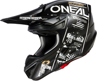 ONeal 5SRS Polyacrylite Attack S23,  cross helmet,  color: Matt Black/White,  size: L