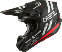 ONeal 5SRS Squadron V.22,  cross helmet,  color: Matt Black/Grey/Red,  size: M