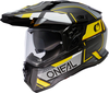 ONeal D-SRS Square,  adventure helmet,  color: Matt Black/Grey/Neon-Yellow,  size: M