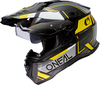 ONeal D-SRS Square S23,  enduro helmet,  color: Matt Black/Grey/Neon-Yellow,  size: XS