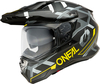 ONeal D-SRS Square S25,  adventure helmet,  color: Matt Black/Neon-Yellow/Grey,  size: M