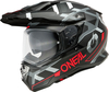 ONeal D-SRS Square S25,  adventure helmet,  color: Matt Black/Red/Grey,  size: XL