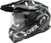 ONeal D-SRS Square S25,  adventure helmet,  color: Matt Black/White/Grey,  size: M